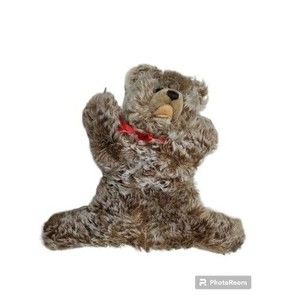 Vintage STEIFF Mohair Zotty Teddy Bear Pajama Bag EXTREMELY RARE Silver Button